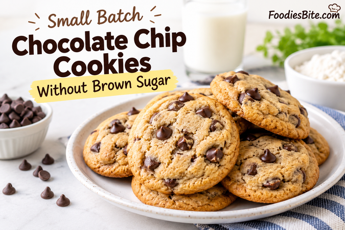 Small Batch Chocolate Chip Cookies Without Brown Sugar